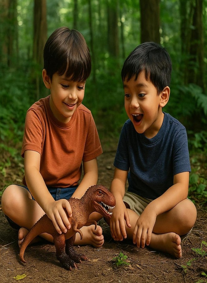 DTR Creation Tyrannosaurus Rex Dinosaur Toy for Kids - 26cm Brown Soft & Realistic Design | Educational Toy for Boys & Girls | Imaginative Play Figure - Image 3